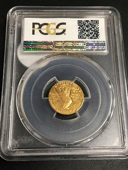 1927 2 1/2 Dollar Indian Gold PCGS MS63