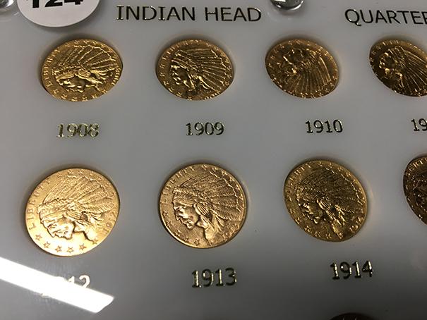 Complete Set of (Quarter Eagle) $2 1/2 Gold Indians