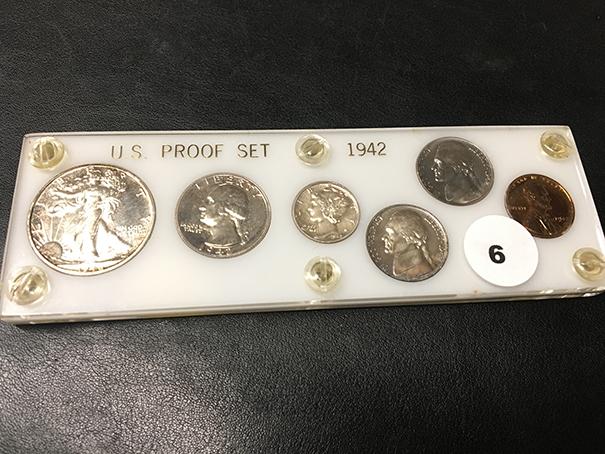 1942 6pc Proof Set, Cameo