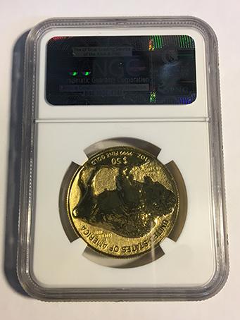 2013-W 100th Anniversary Reverse PF Buffalo $50 Gold NGC First Release PF70