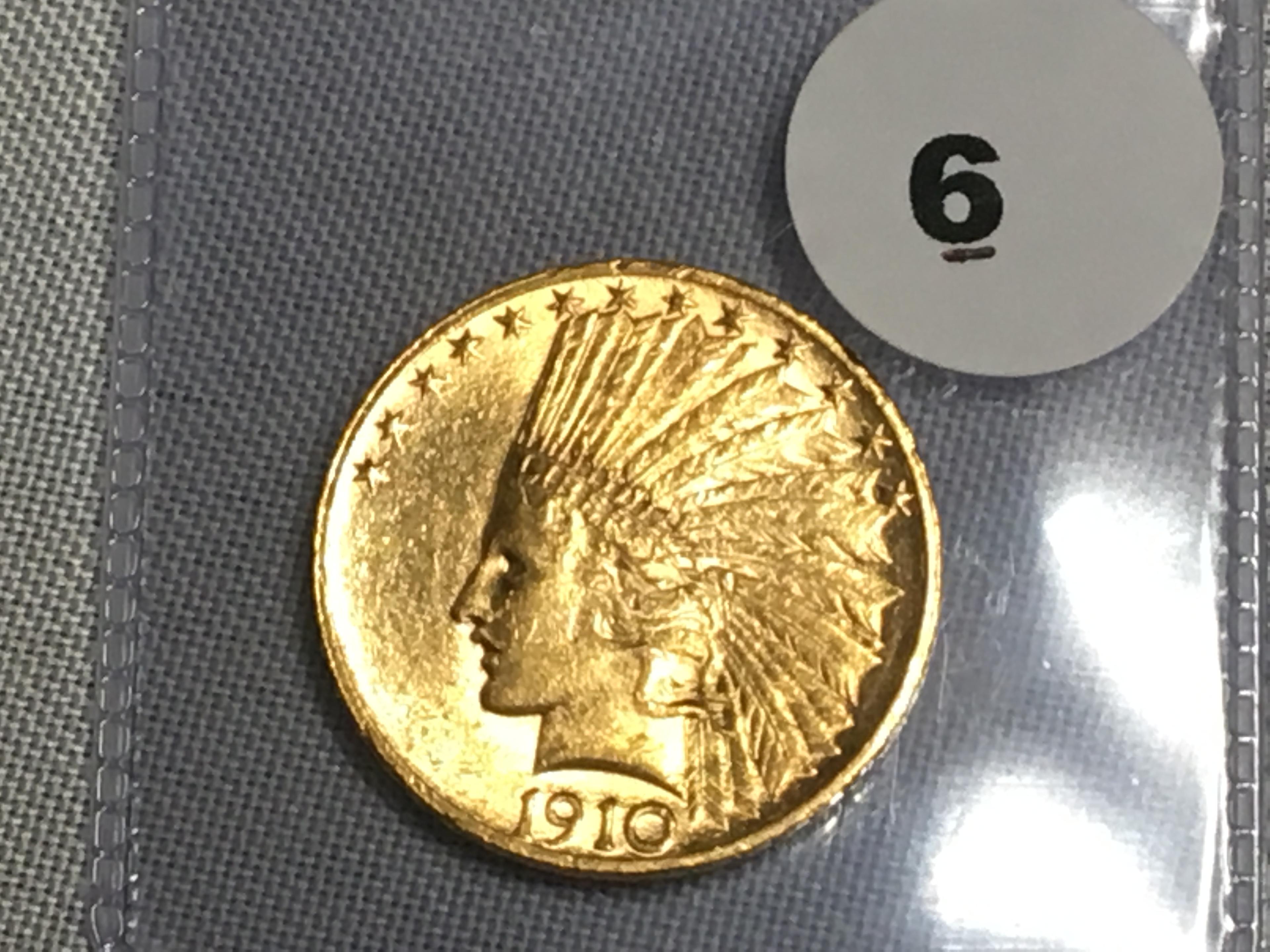 1910 $10 Indian Gold