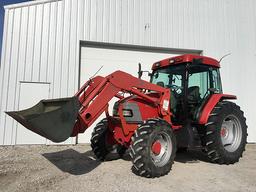 2005 McCormick CX105 4WD cab tractor, 102hp Perkins 4 cyl. diesel engine, 8 spd. Synchro