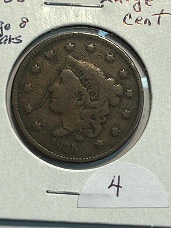 1835 Matron Head Large Cent Large 8 and Stars