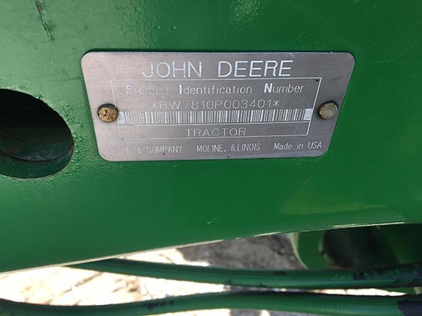 2000 JD 7810, 2wd cab tractor