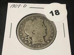 1907-D Barber Half