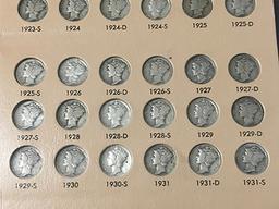 Mercury Dime Album less 1916D