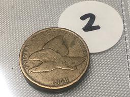 1858 LL Flying Eagle Cent