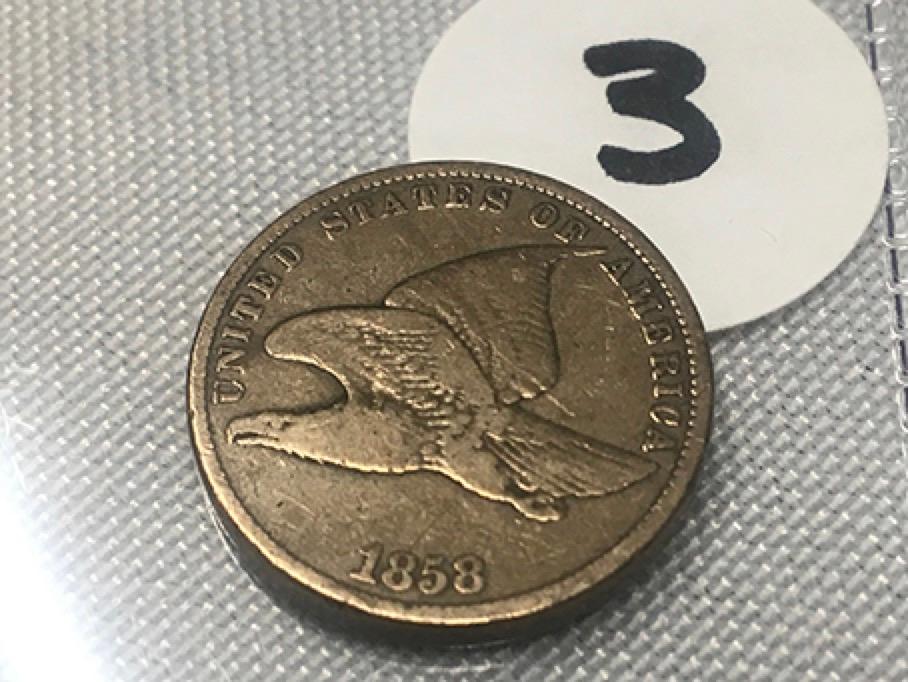 1858 SL Flying Eagle Cent