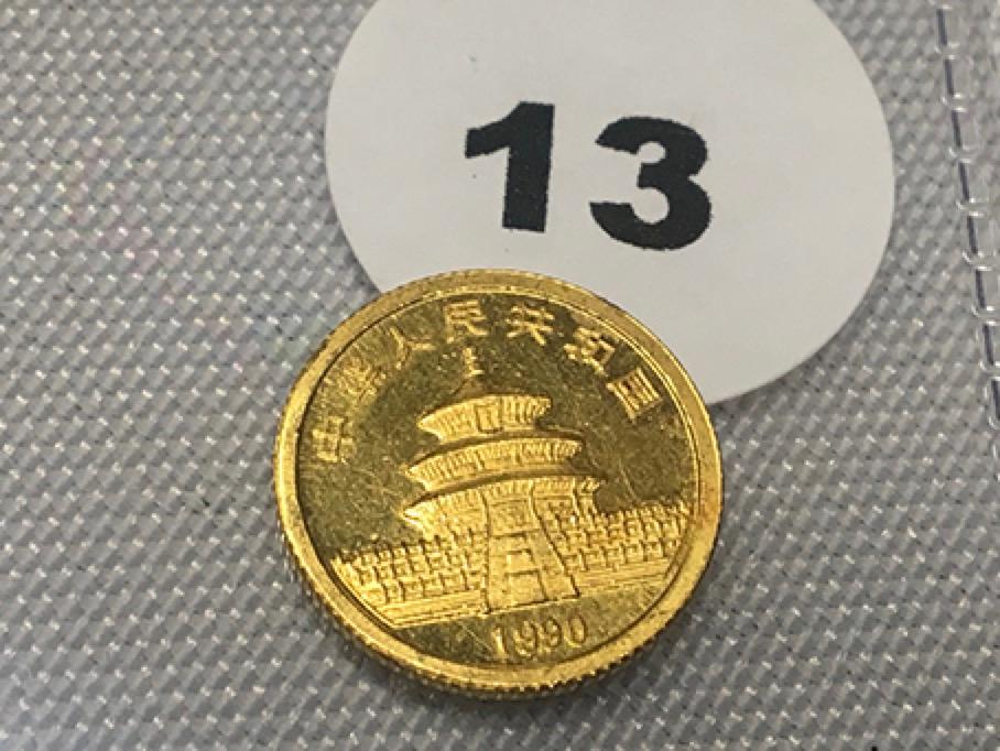 1990 5 yuan Panda Gold