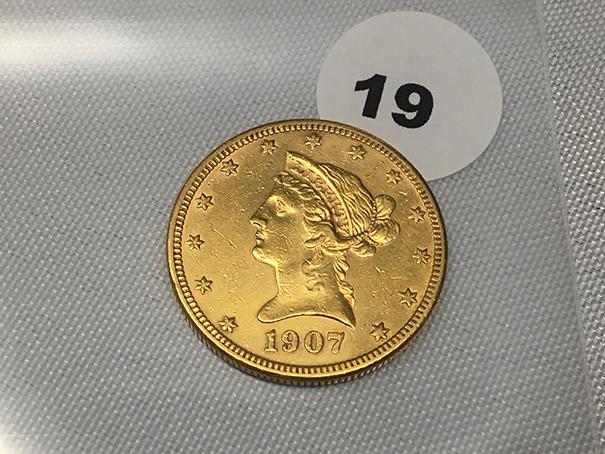 1907-S Coronet Head $10 Gold Eagle