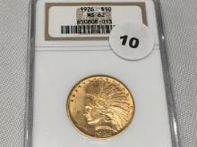1926 $10 Indian Gold, NGC MS62
