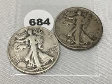 1935, 41-S Walking Liberty Half Dollars