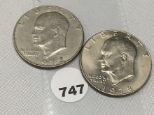 1978-D, 1972-D Ike Dollars