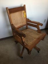 Wicker Seat Desk Chair