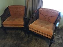(2) padded arm chairs