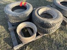 (4) 7-14.5 mobile home tires and rims
