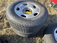 (2) 255/65R17 tires on 6 bolt rims