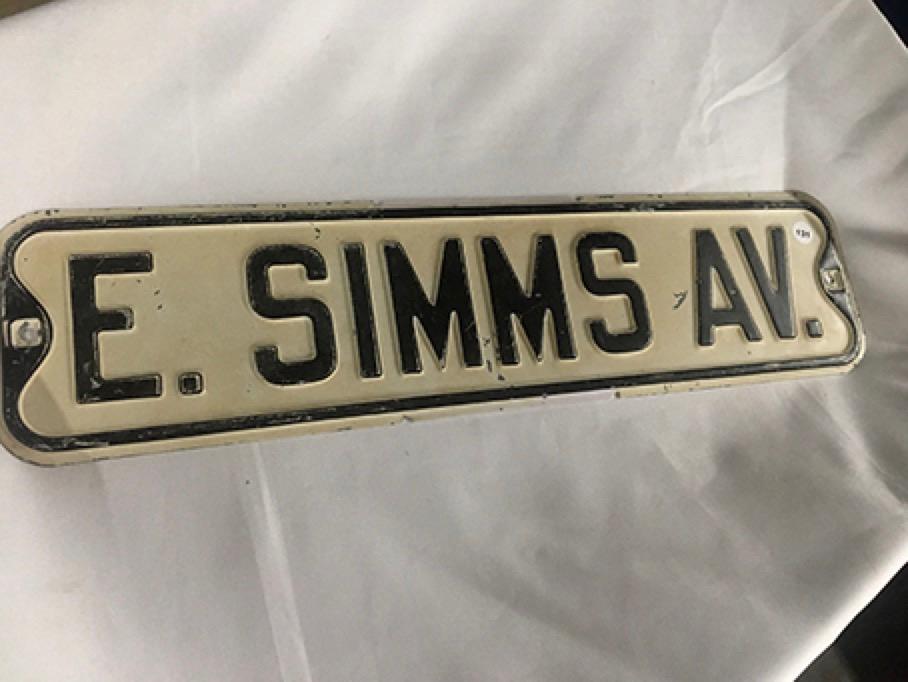 6  x 24 in. E. Simms Ave. Street Sign