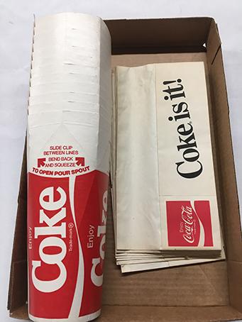 Coca Cola Hats and Popcorn Containers