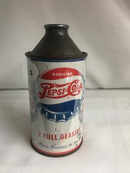 Very Rare 1948 Pepsi Cola, Double Dot 12 ounce cone top can