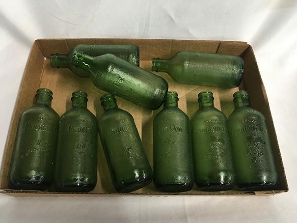 (10) Mountain Dew Vintage Bottles