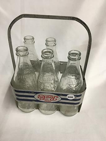 Pepsi Cola Bottles and Carrier