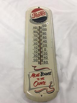 8  x 27 in. Vintage (M165-USA) Pepsi Cola Thermometer