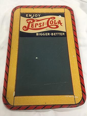 19 1/2  x 30 in. Vintage Pepsi Cola Chalkboard Menu Sign