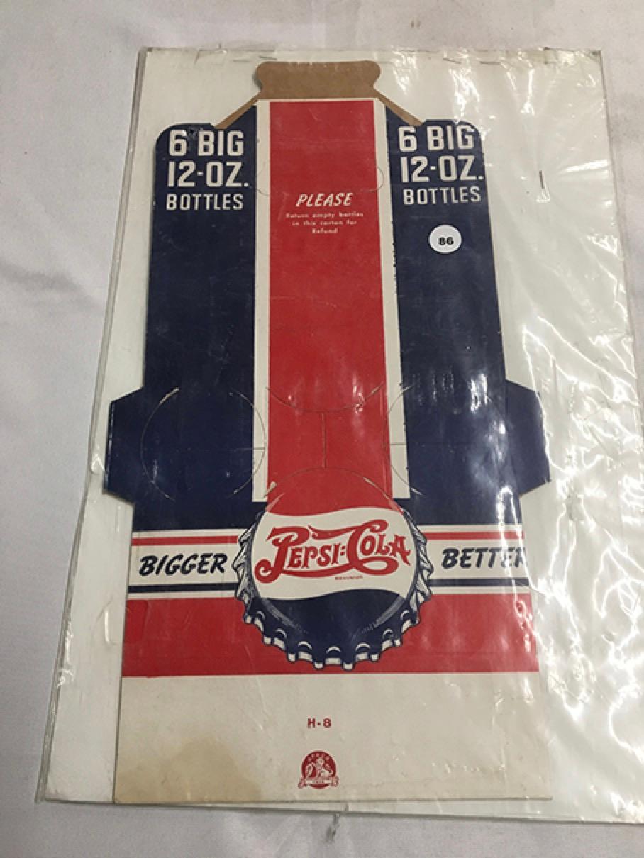 Vintage Pepsi Cola Cardboard Carrier