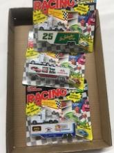 (3) Nascar Die Cast Trucks and Trailers