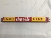 32 in. Coca Cola Porcelain Door Push