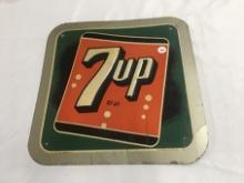 13 3/4  x 14 in. 7up One Sided Metal Sign, Stout Sign Co.