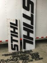 (2) Stihl Letter Signs 94 in and 57 in. Long and Other Letter Signs