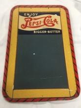 19 1/2  x 30 in. Vintage Pepsi Cola Chalkboard Menu Sign