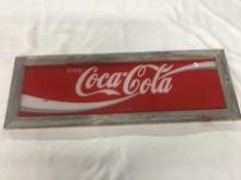 11 1/2 x 32 1/2 in. Framed (Plastic) Coca Cola Sign