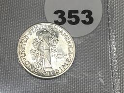 1941-S  Mercury Dime GEM