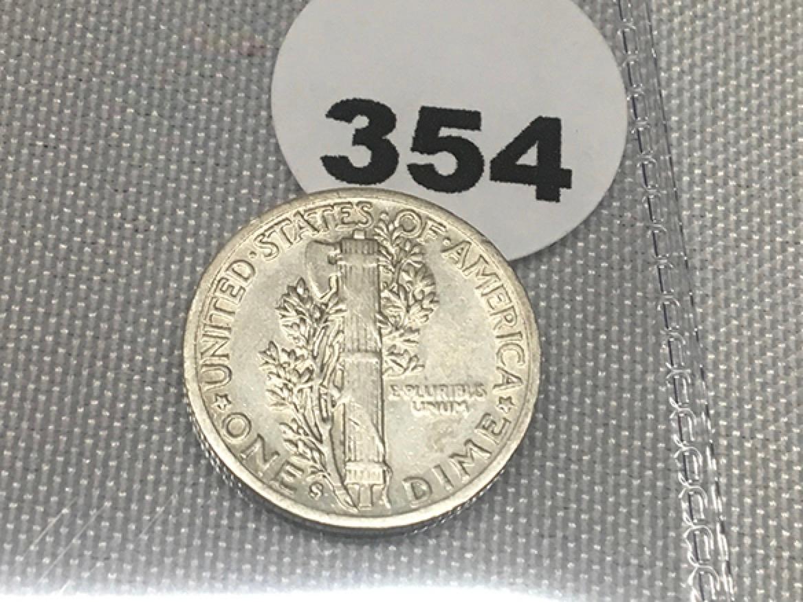 1942-S  Mercury Dime GEM