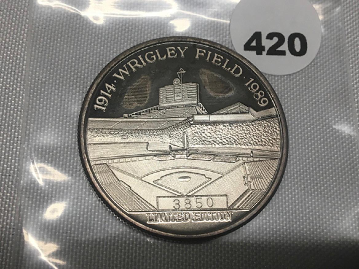 1914-1989 Wrigley Field 75 years, 1 oz .999 Fine Silver Proof