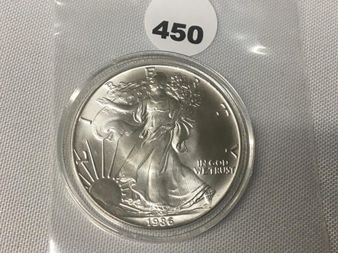 1986 Silver Eagle, UNC