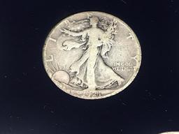 1916-1947 Walking Liberty Half Dollar Collection In Case, Includes 16-D, 21