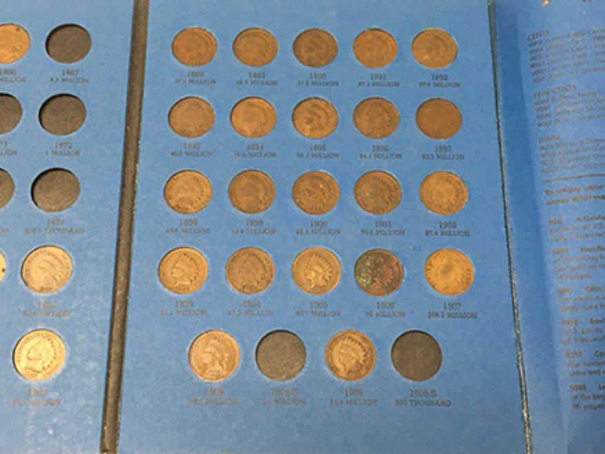 Partial Indian Head Penny Book (37 Total Coins)