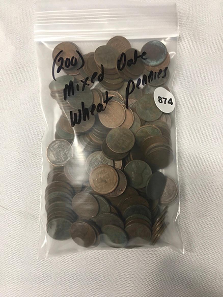 (200) Mixed Date Wheat Cents