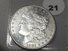 1881-S Morgan Dollar, UNC, PL