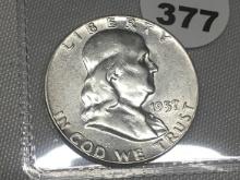 1957 Franklin Half dollar UNC