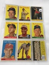 (9) 1958 Topps #16, 85, 170, 352, 397, 404, 420, 429, 466