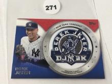 2014 Topps Derek Jeter Commemorative Patch Card