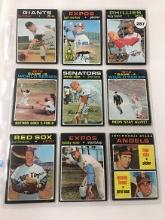 (9) 1971 Topps #152, 171, 181, 246, 254, 328, 330, 427, 515