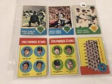 (6) 1963 Topps #145, 146, 147, 324, 386, 417