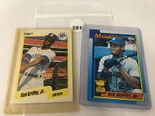 (2) 1990 Topps Ken Griffey Jr., 1990 Fleer Corp. Ken Griffey, Jr.