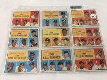 (9) 1961 Topps #41, (2) 42, 43, 44, 45, 47, (2) 48